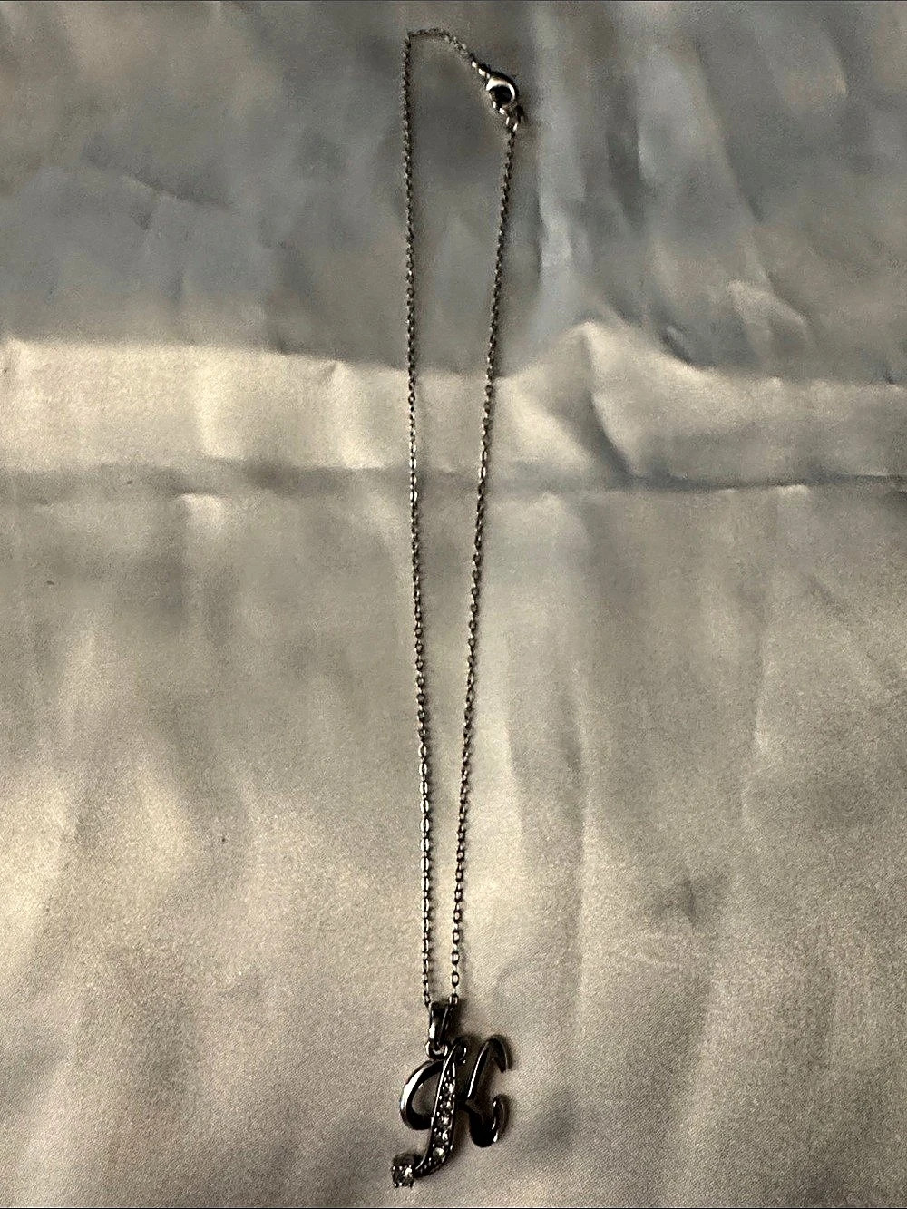 Silver-Tone Initial Pendant Necklace